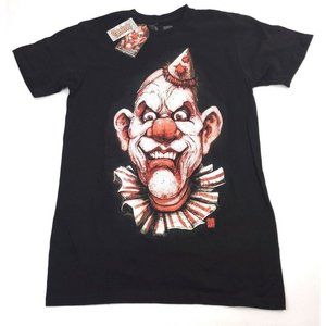 Spencer's Get Down Art Cult of Fools Creepy The Killer Clown T Shirt Sz S